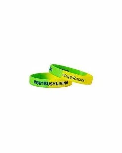 Best Sale ⭐ Stupid Cancer Get Busy Living Donation Rubber Bracelet 😍