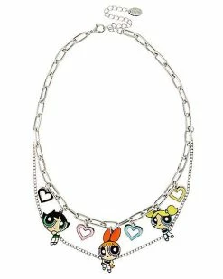 Best Sale 🤩 Powerpuff 👧 Girls Charm Chain Necklace 🧨