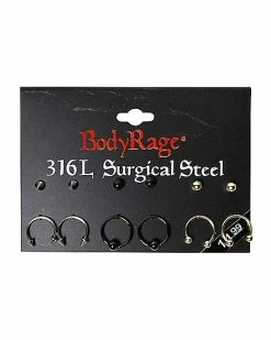 Best reviews of ✨ Stud & Captive Hoop Horseshoe Rings 6 Pair - 18 Gauge 🤩