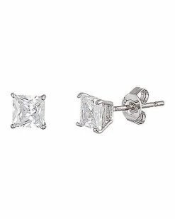 Deals ⌛ 5mm Square Clear CZ Stud Earrings ❤️