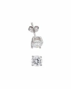 Buy 😍 Round Clear CZ Stud Earrings 🎁