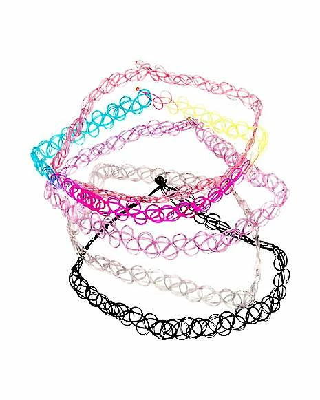Promo ๐ฅฐ Multi-Pack Tattoo Choker Necklaces - 5 Pack โค๏ธ