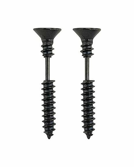 Cheap ⭐ Black Screw Fake Taper Earrings - 16 Gauge 🥰 2 Cheap ⭐ Black Screw Fake Taper Earrings - 16 Gauge 🥰