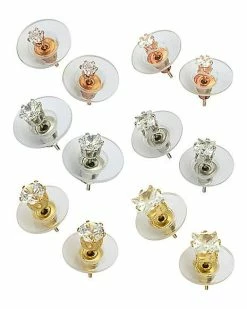 Cheap 🧨 CZ Stud Earring 6 Pack 🛒 -Sun & Moon-shop 03239282 b