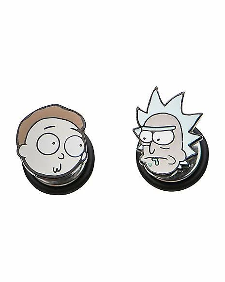 Best Pirce ⭐ Rick and Morty Fake Plugs - 18 Gauge ❤️