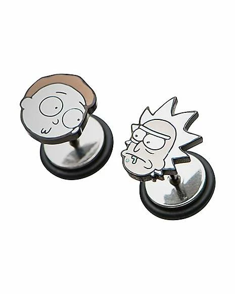 Best Pirce ⭐ Rick and Morty Fake Plugs - 18 Gauge ❤️ - Image 2