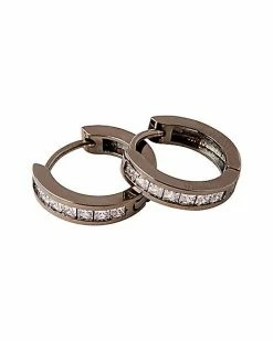 Hot Sale 💯 Brass Plated CZ Huggie Earrings - 16 Gauge 👍