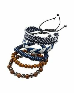 Best deal ✨ Brown and Blue Braided Bracelet - 5 Pack 🥰