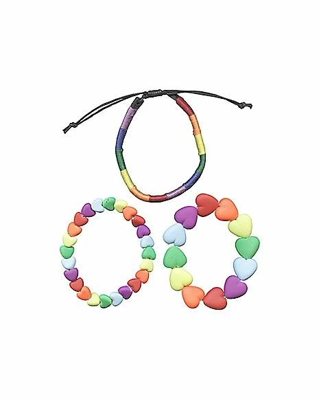 Brand new ๐ Pride Rainbow Heart Bracelets - 3 Pack ๐ฏ 3 Brand new ๐ Pride Rainbow Heart Bracelets - 3 Pack ๐ฏ