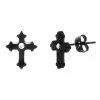 Promo ⭐ CZ Cross Earrings 😀 -Sun & Moon-shop 03351061 a