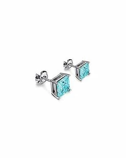 Best deal 🧨 CZ Blue Square Stud Earrings - 2 Pack 🔔