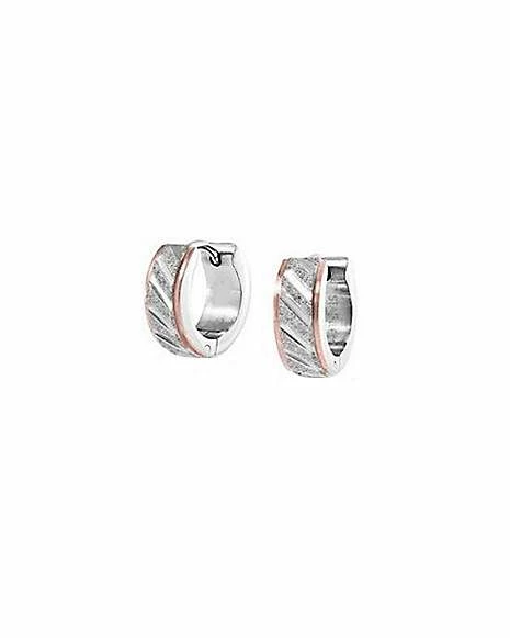 Hot Sale ๐คฉ Glitter Stripe Huggie Hoop Earrings - 20 Gauge โ