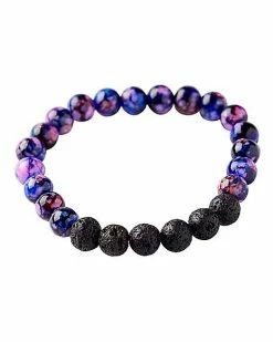 Best Sale 🥰 Purple Marble Lava Rock Bracelet 💯