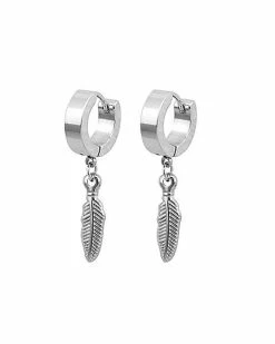 Brand new ⭐ Feather Dangle Huggie Earrings - 18 Gauge ✔️