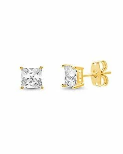 Brand new ✔️ Square Goldplated CZ Stud Earrings 🧨