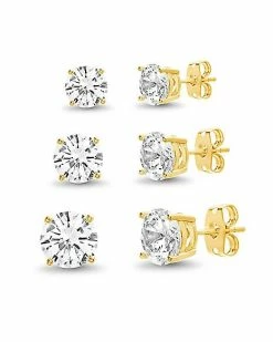 Coupon 🥰 Multi-Pack Goldplated CZ Stud Earrings - 3 Pair 🥰