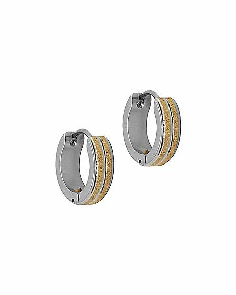 Best deal ⌛ Sandblast Huggie Hoop Earrings - 20 Gauge ⭐ 3 Best deal ⌛ Sandblast Huggie Hoop Earrings - 20 Gauge ⭐