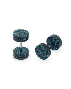 New ❤️ Teal Splatter Fake Plugs - 18 Gauge 💯