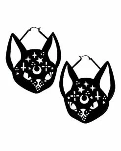 Best Sale 🛒 Witch Cat Dangle Earrings 🛒