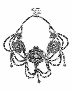 Best Pirce 🔥 Pentagram Dangle Choker Necklace ✨