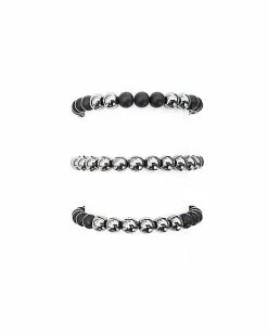 Promo 😍 Hematite Beaded Bracelets - 3 Pack 👏