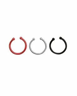 Promo ❤️ Multi-Pack Red Fake Septum Rings - 3 Pack ⌛