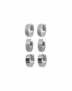 Brand new 🎉 Multi-Pack Textured Huggie Hoop Earrings 3 Pair - 18 Gauge ✨