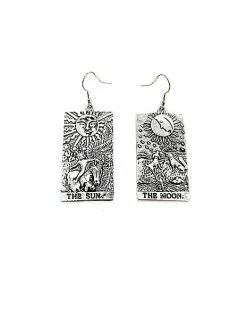 Promo 🔔 Sun Moon Tarot Card Dangle Earrings 🤩