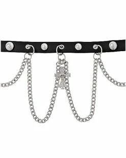 Best Sale 🔥 Skull Cross Chain Choker Necklace 👍