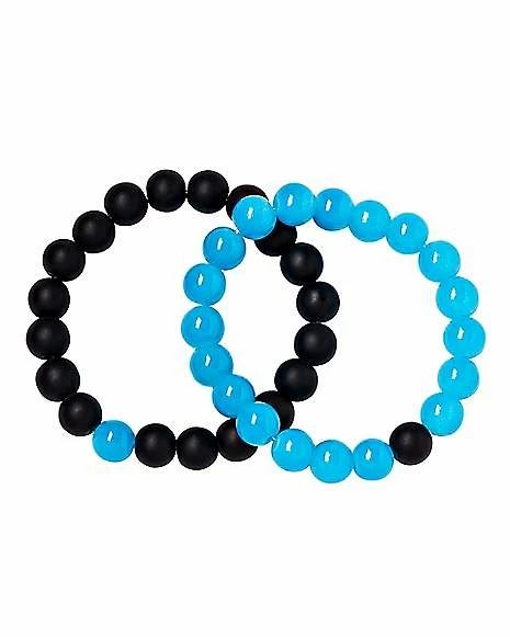 Promo ๐ Blue and Black Long Distance Beaded Bracelets - 2 Pack ๐ 3 Promo ๐ Blue and Black Long Distance Beaded Bracelets - 2 Pack ๐