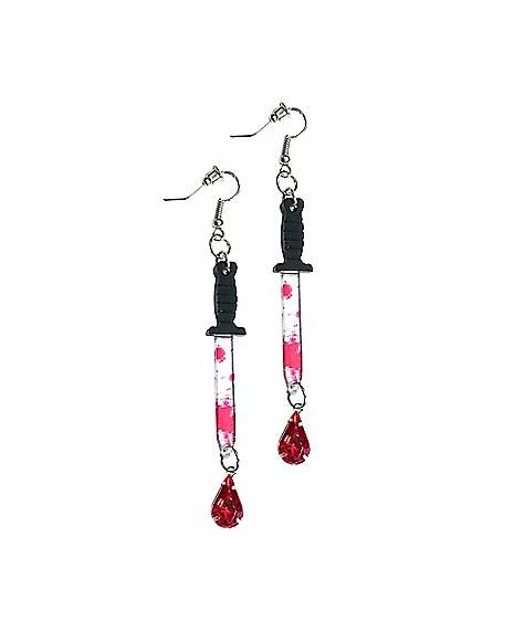 Coupon 👍 Bloody Dagger Dangle Earrings 🤩