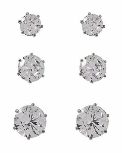 Coupon 😉 Multi-Pack CZ Stud Earrings 3 Pair - 20 Gauge 😀