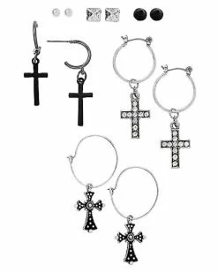 Brand new ✨ Multi-Pack Cross and Stud Earrings - 6 Pair 🔔