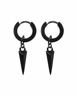 Brand new ⌛ Black Spike Dangle Earrings - 18 Gauge 🔥