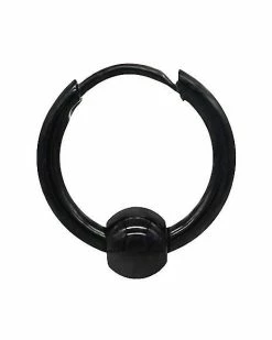 Wholesale ✔️ Black Onyx Beaded Hoop Earring - 18 Gauge 🔥