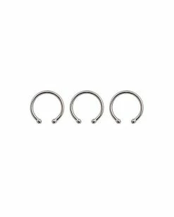 Brand new 😍 Multi-Pack Silvertone Fake Septum Rings - 3 Pack 😀