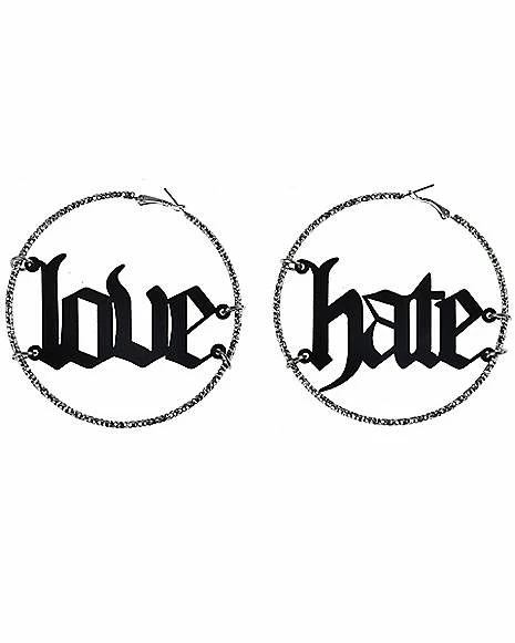 Best Pirce ๐ Love Hate Hoop Earrings ๐ 3 Best Pirce ๐ Love Hate Hoop Earrings ๐