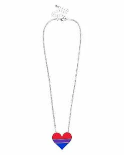Alternative view of Hot Sale 😀 Bisexual Pride Heart Necklace ⭐