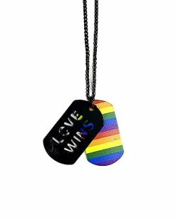 Flash Sale ✔️ Love Wins and Rainbow 🦮 Dog Tag Necklace 😀