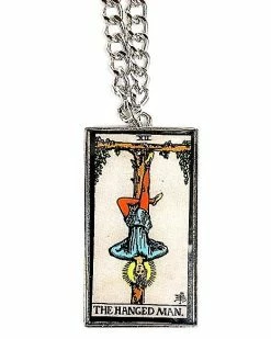 Promo 😀 The Hanged Man Tarot Card Necklace 🌟