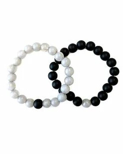 Top 10 🧨 Long Distance Black and Gray Beaded Bracelets - 2 Pack 🤩