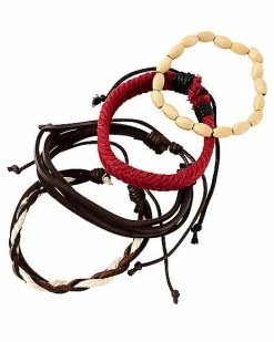 Top 10 ✔️ Multi-Pack Tan Red and Brown Intertwined Bracelets - 4 Pack 🎉