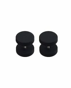 Promo 🧨 Matte Black Fake Plugs - 18 Gauge 😉