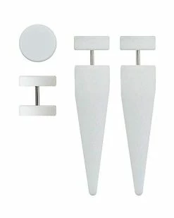 Discount ❤️ Matte White Fake Tapers and Plugs 2 Pair - 18 Gauge 🧨