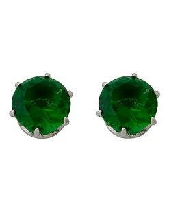 Outlet ✨ Green CZ Stud Earrings – 20 Gauge 🔔