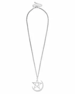 Promo ✔️ Star Crescent Moon Necklace ⭐