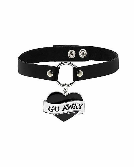 Deals ๐ O Ring Go Away Heart Charm Choker Necklace ๐