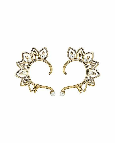 Cheapest 🥰 Goldtone Cutout Pearl Wrap Ear Cuffs 🤩 3 Cheapest 🥰 Goldtone Cutout Pearl Wrap Ear Cuffs 🤩