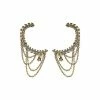 Cheap ⌛ Goldtone Laurel Wreath Chain Ear Cuffs ✔️