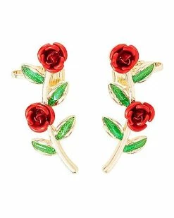 Coupon 💯 Red Double Roses Ear Cuff 😍
